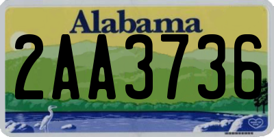 AL license plate 2AA3736