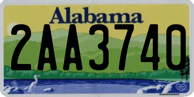 AL license plate 2AA3740