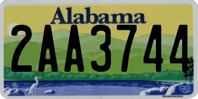 AL license plate 2AA3744