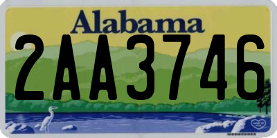 AL license plate 2AA3746