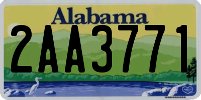 AL license plate 2AA3771
