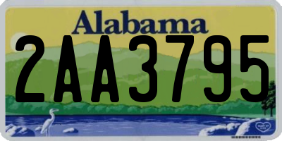 AL license plate 2AA3795