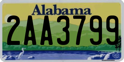 AL license plate 2AA3799