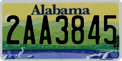 AL license plate 2AA3845