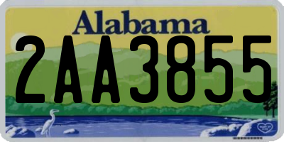 AL license plate 2AA3855