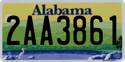 AL license plate 2AA3861