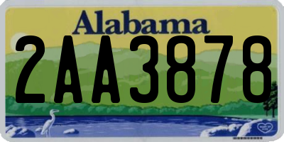 AL license plate 2AA3878