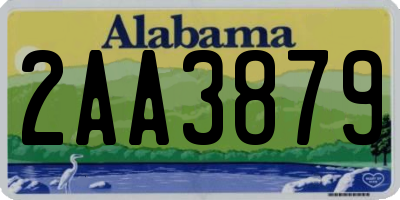 AL license plate 2AA3879