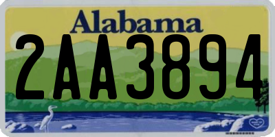 AL license plate 2AA3894