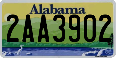 AL license plate 2AA3902