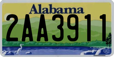 AL license plate 2AA3911