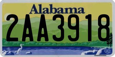 AL license plate 2AA3918