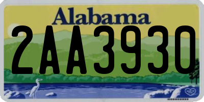 AL license plate 2AA3930