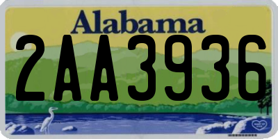 AL license plate 2AA3936