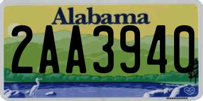 AL license plate 2AA3940