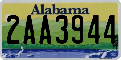 AL license plate 2AA3944