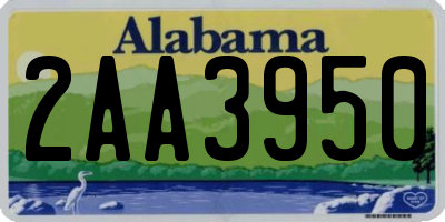 AL license plate 2AA3950