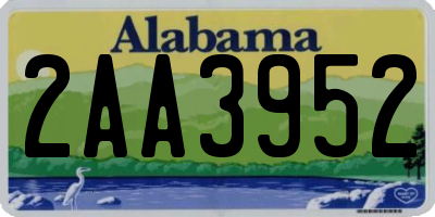 AL license plate 2AA3952