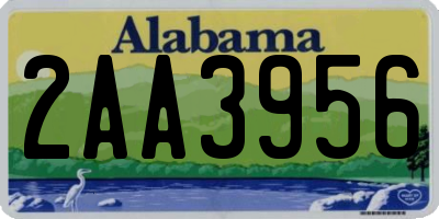 AL license plate 2AA3956