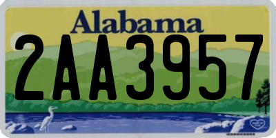 AL license plate 2AA3957