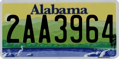 AL license plate 2AA3964