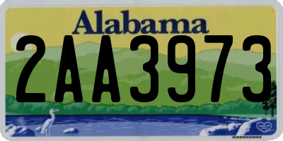 AL license plate 2AA3973