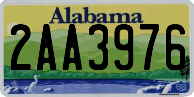AL license plate 2AA3976