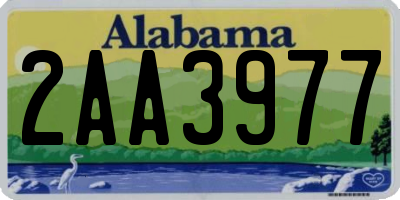 AL license plate 2AA3977