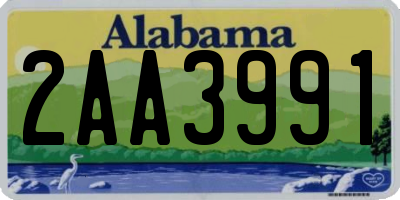 AL license plate 2AA3991