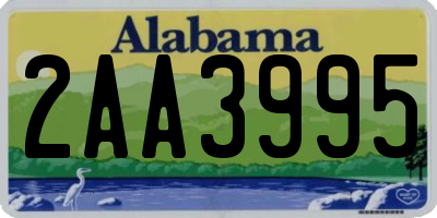 AL license plate 2AA3995