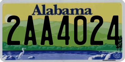AL license plate 2AA4024