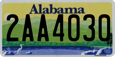 AL license plate 2AA4030