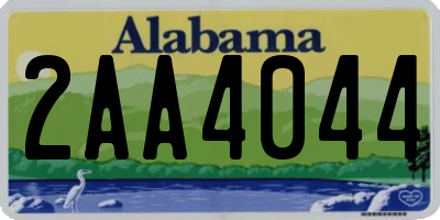 AL license plate 2AA4044