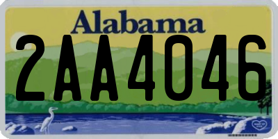 AL license plate 2AA4046