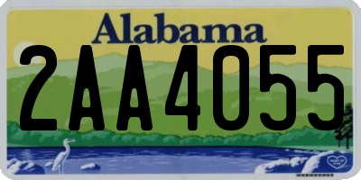 AL license plate 2AA4055