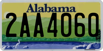 AL license plate 2AA4060