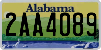 AL license plate 2AA4089