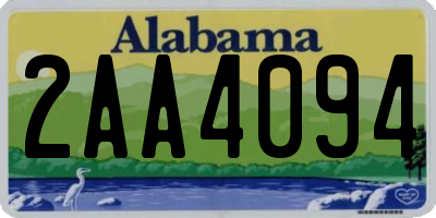 AL license plate 2AA4094
