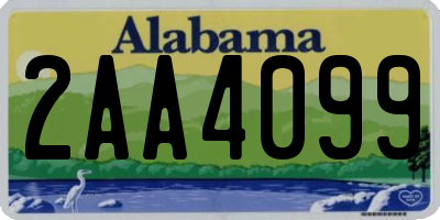 AL license plate 2AA4099