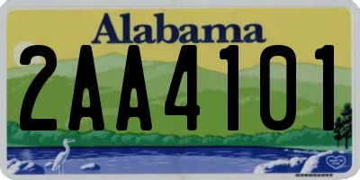 AL license plate 2AA4101