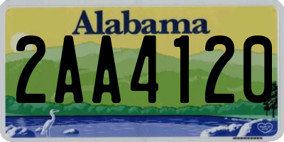 AL license plate 2AA4120