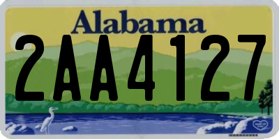 AL license plate 2AA4127