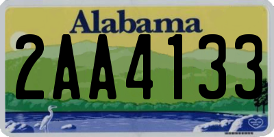 AL license plate 2AA4133