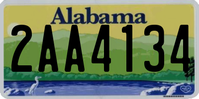 AL license plate 2AA4134