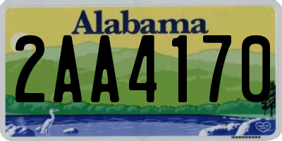 AL license plate 2AA4170