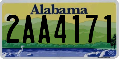 AL license plate 2AA4171