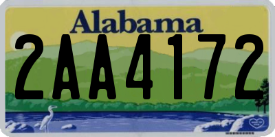 AL license plate 2AA4172