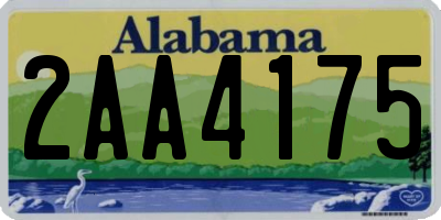 AL license plate 2AA4175