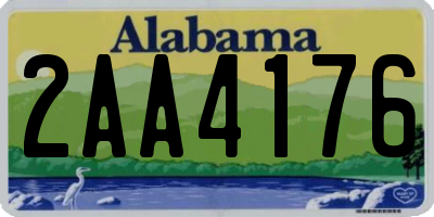 AL license plate 2AA4176