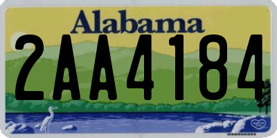 AL license plate 2AA4184